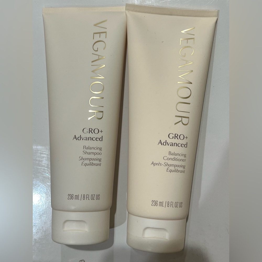 Vegamour GRO+ Advanced Balancing Shampoo and Conditioner Set - Cream